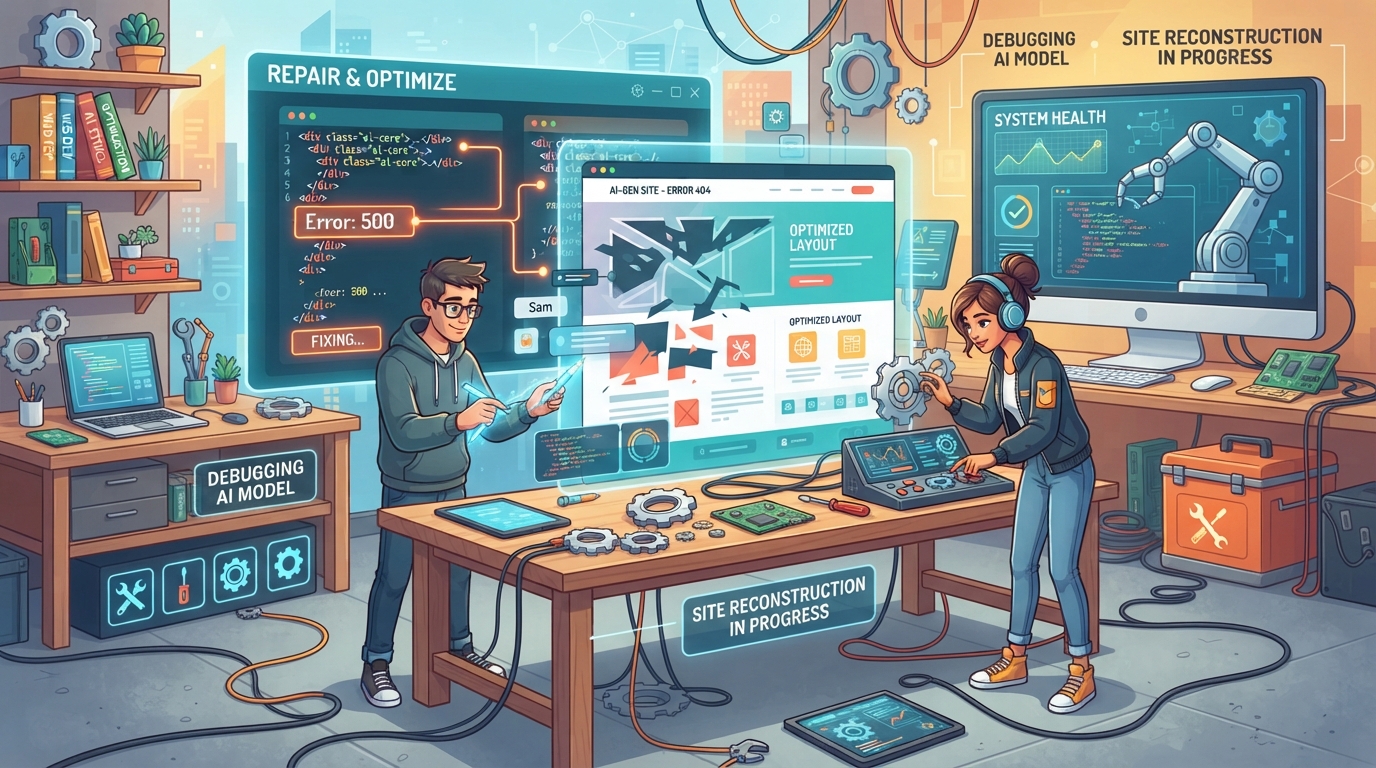 Fix a Broken AI-Generated Website illustration