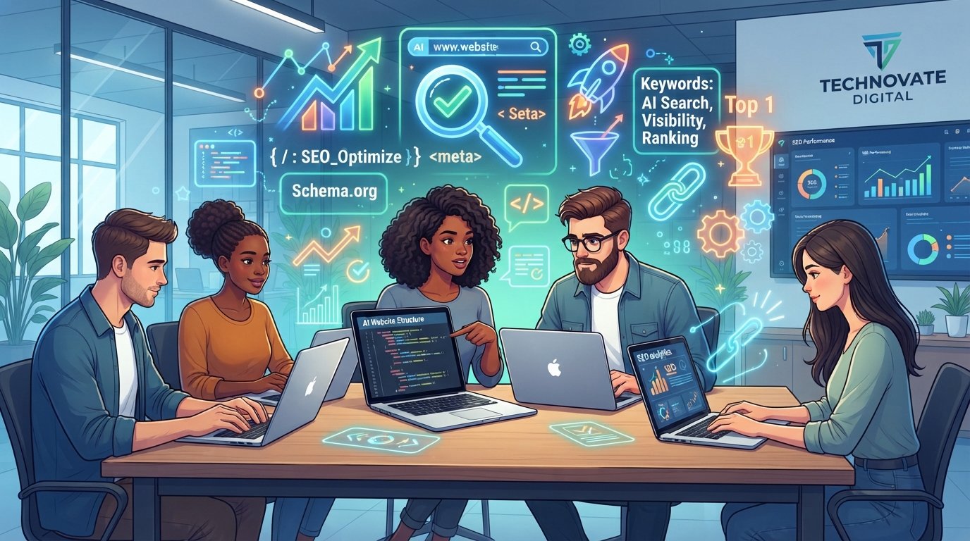 Technical SEO for AI Websites illustration